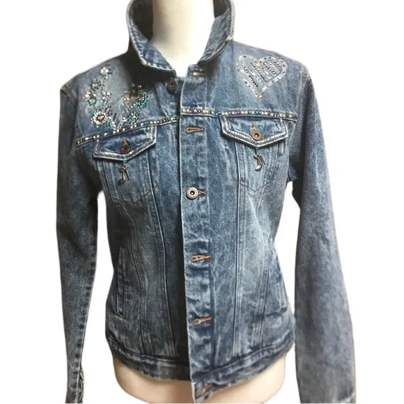 Silver Heel Floral Diva Jean Jacket - Picture 2 of 9